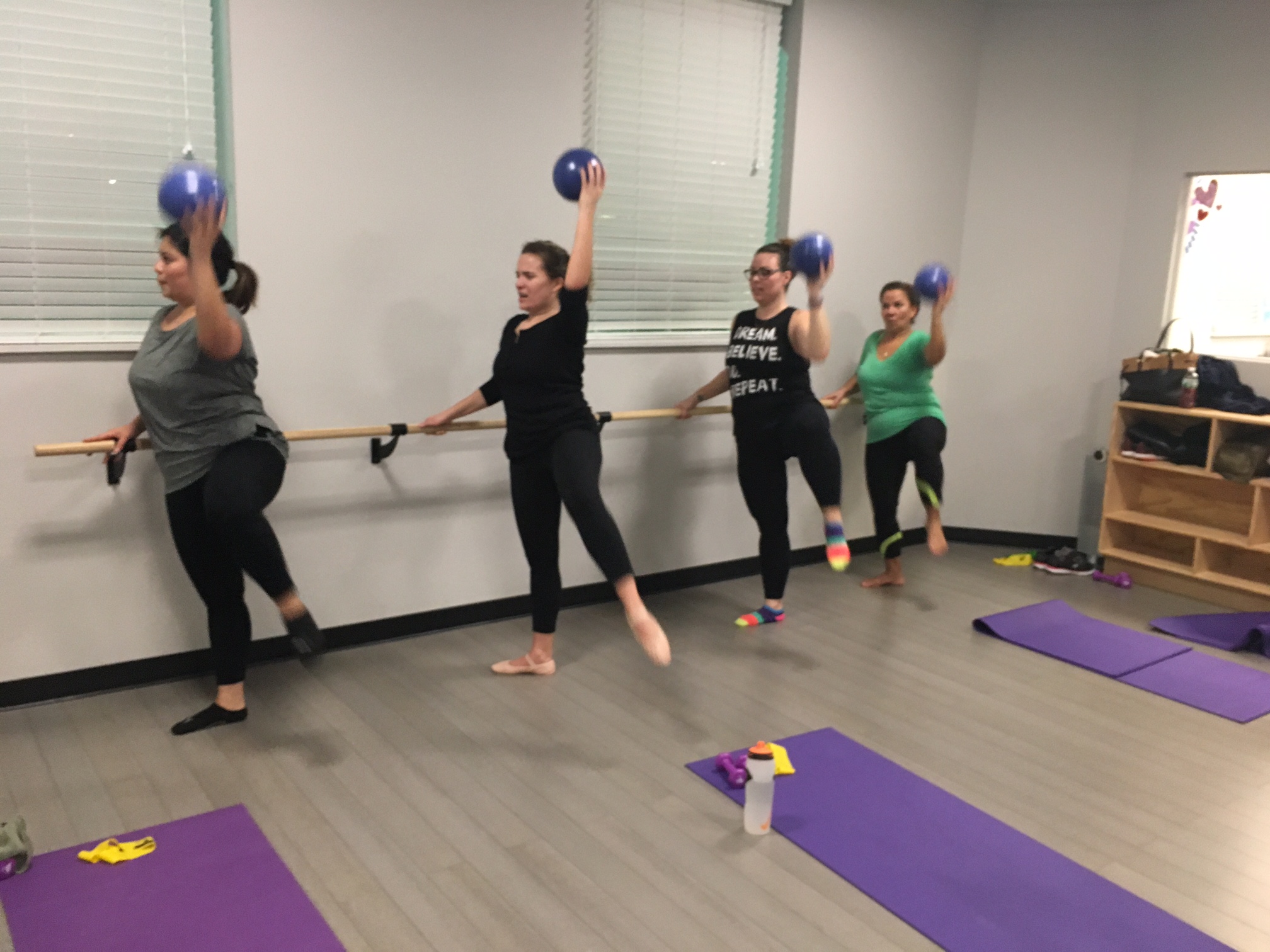 My barre class is an amazing group that offers a good workout and support from other participants!