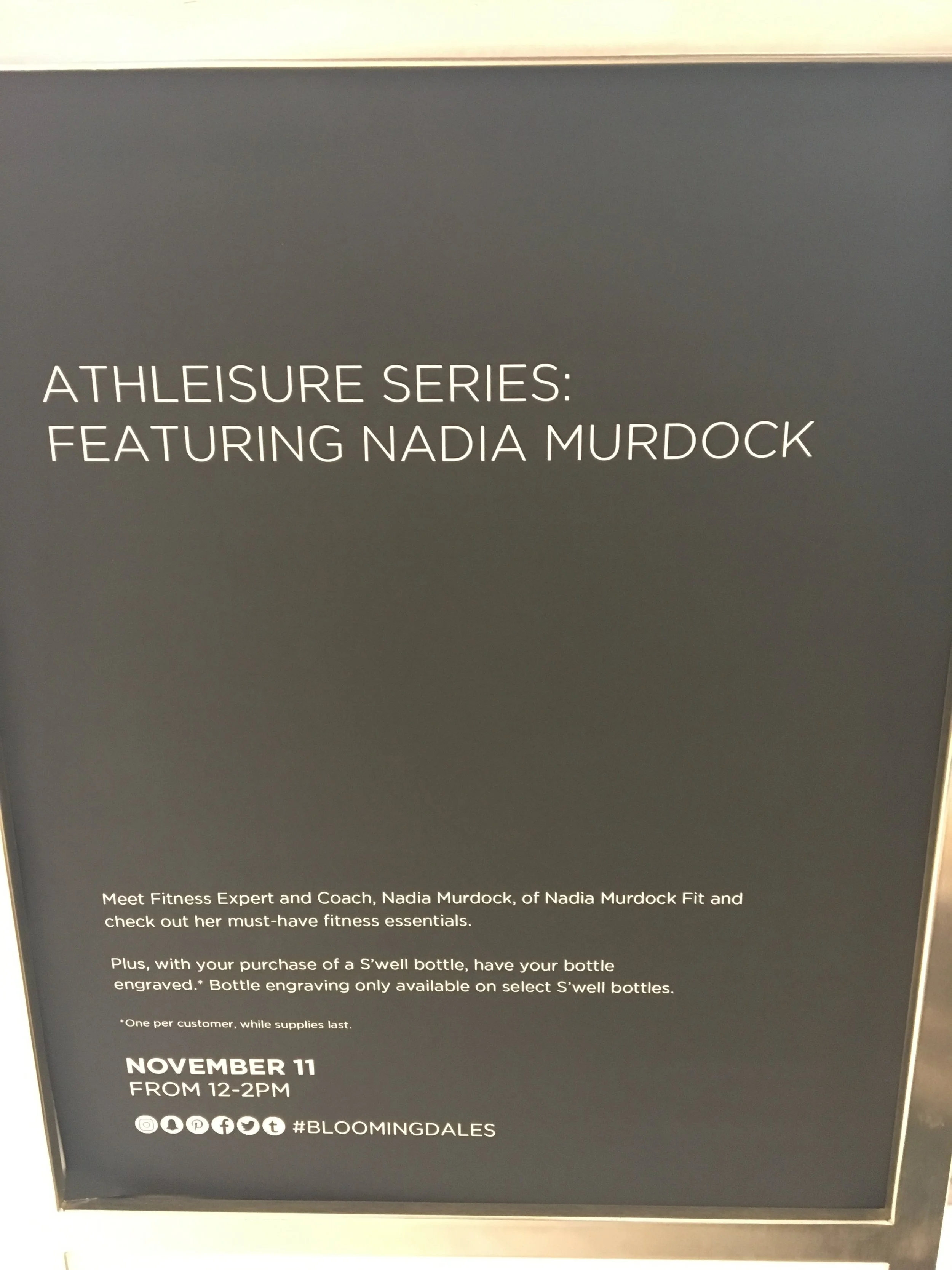 Athleisure Series at Bloomingdale's with NMFIT