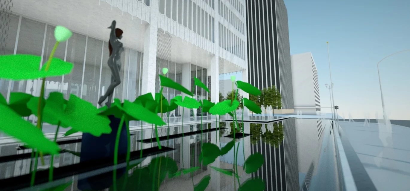 1 Woodward Avenue Plaza Pool and Garden