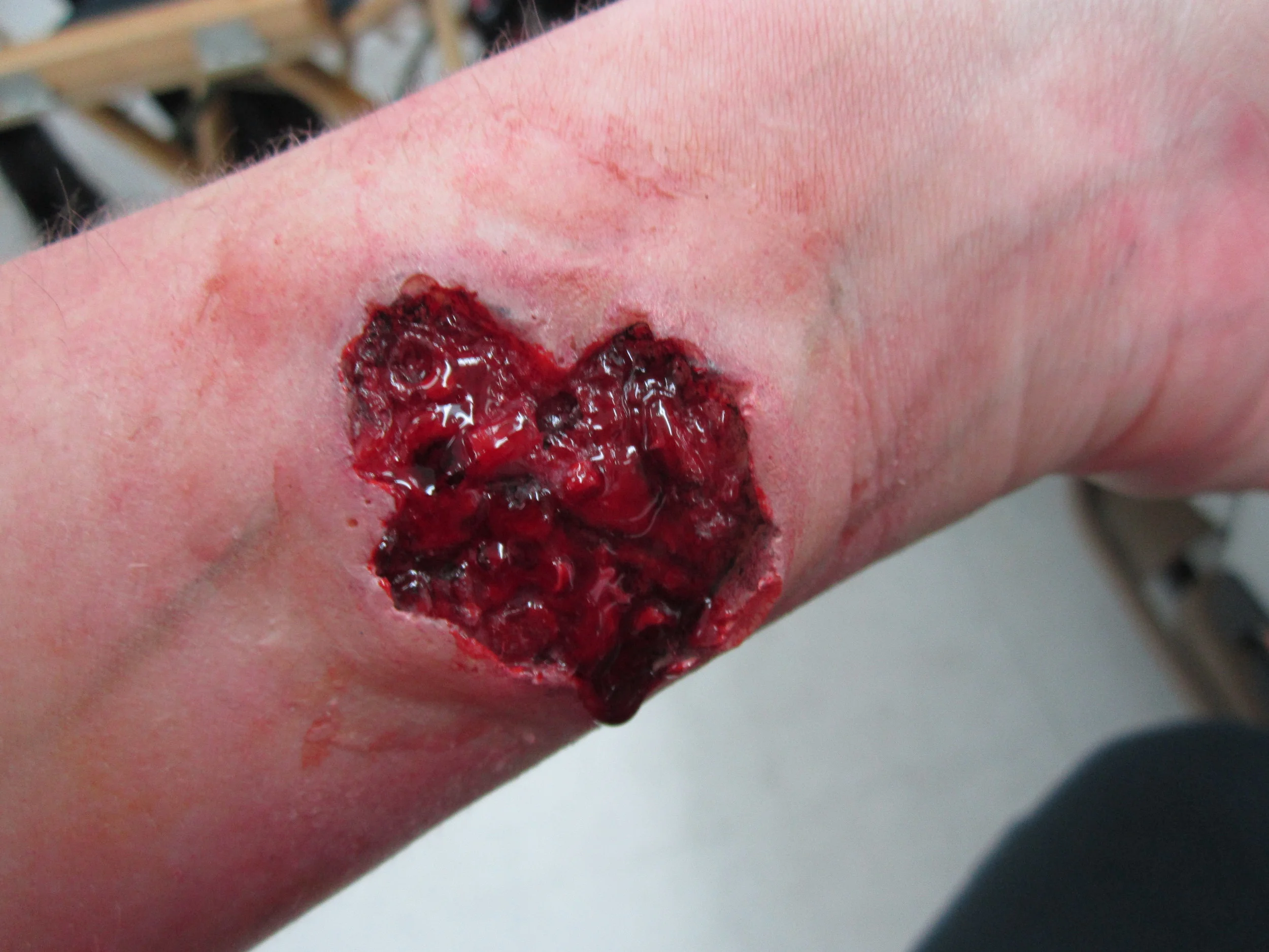 Zombie bite, gelatin appliance