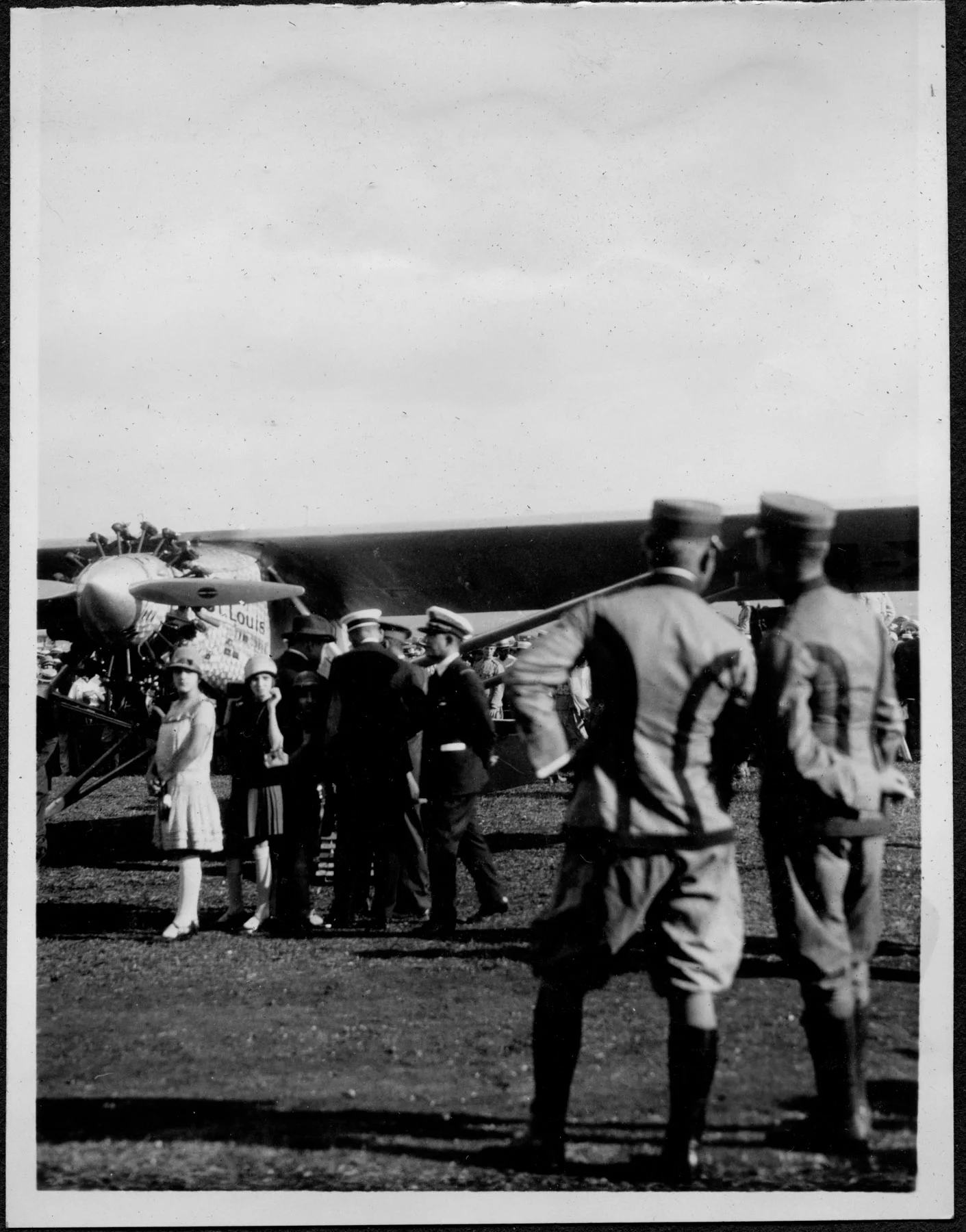 Bill Fried Photo of Lindbergh's Landing in Paris. (1927)
