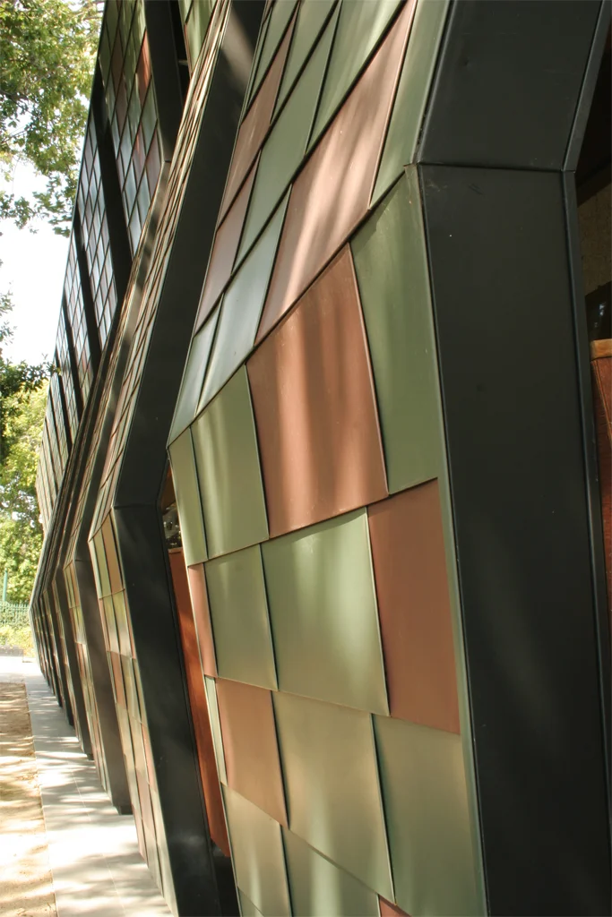 VM Zinc Flat Lock Panels for Wall Cladding