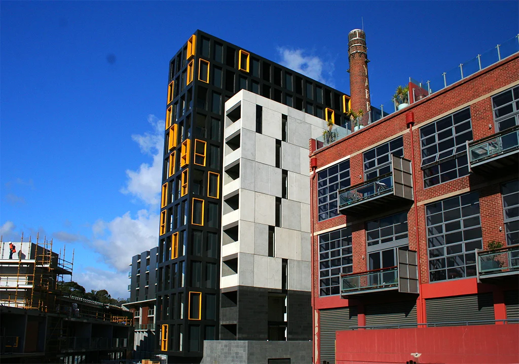 The Boiler House - Beams and Columns clad in PVDF Aluminium Satin Black