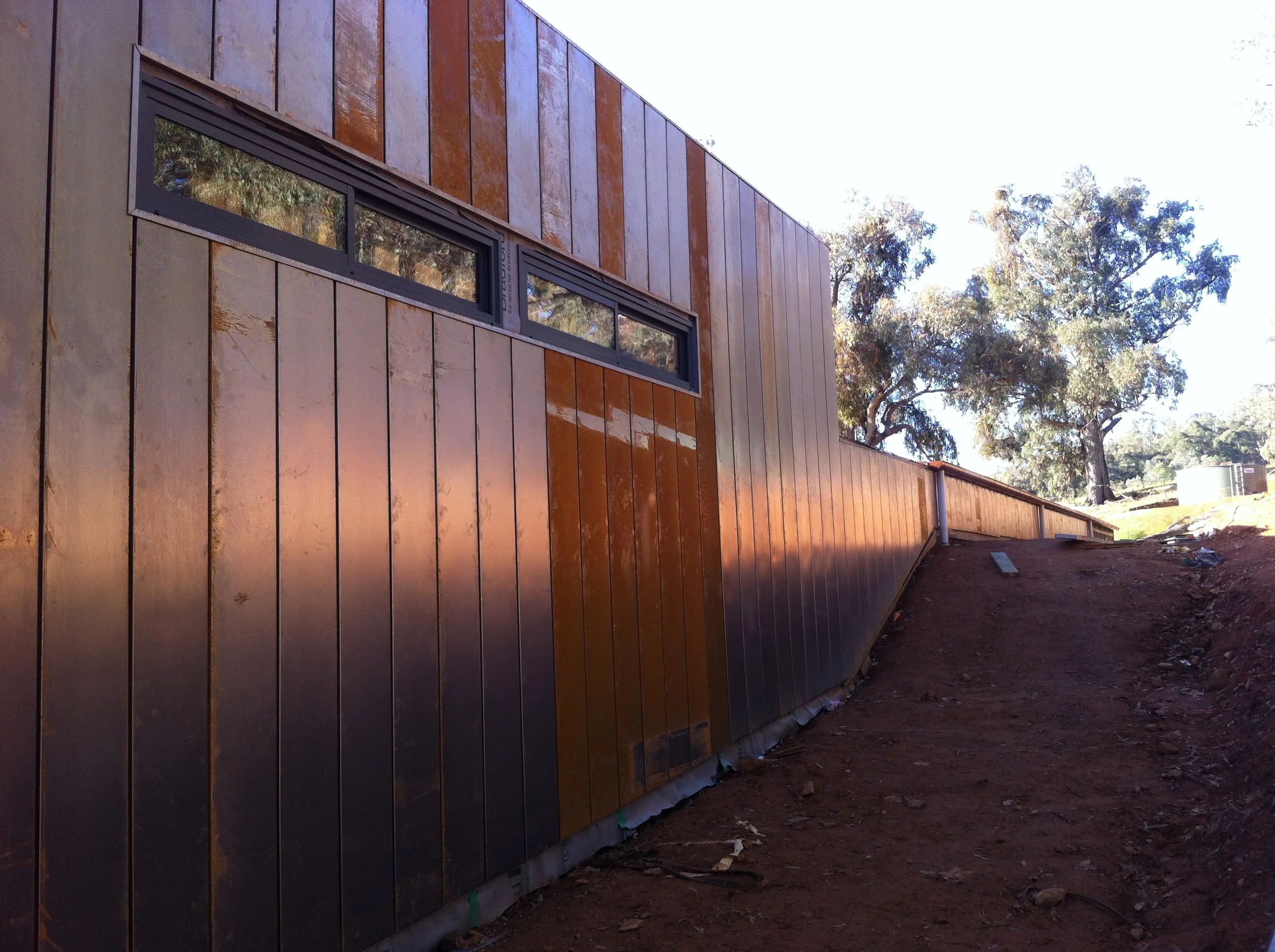 Corten A Interlocking Express Panel Cladding in Beechworth VIC 