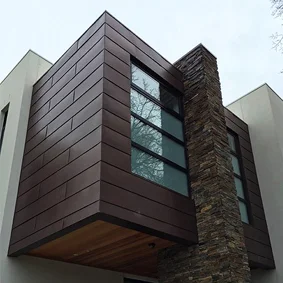 ALUMINIUM ANTIQUE COPPER FLAT-LOCK CLADDING