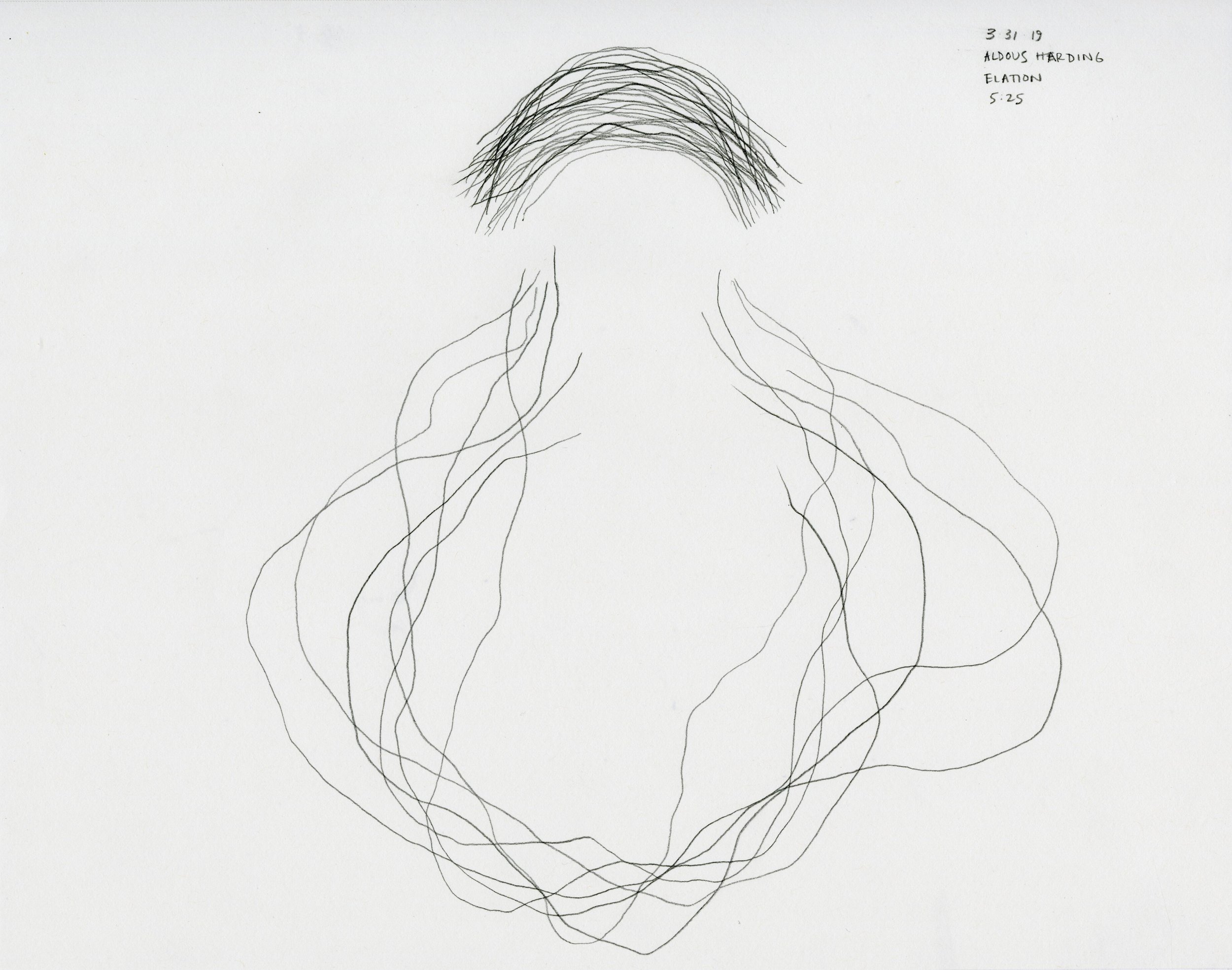   Music from Christopher, 2019   in collaboration with Christopher Jones  Cochlear Implant, youtube playlist, graphite, paper 