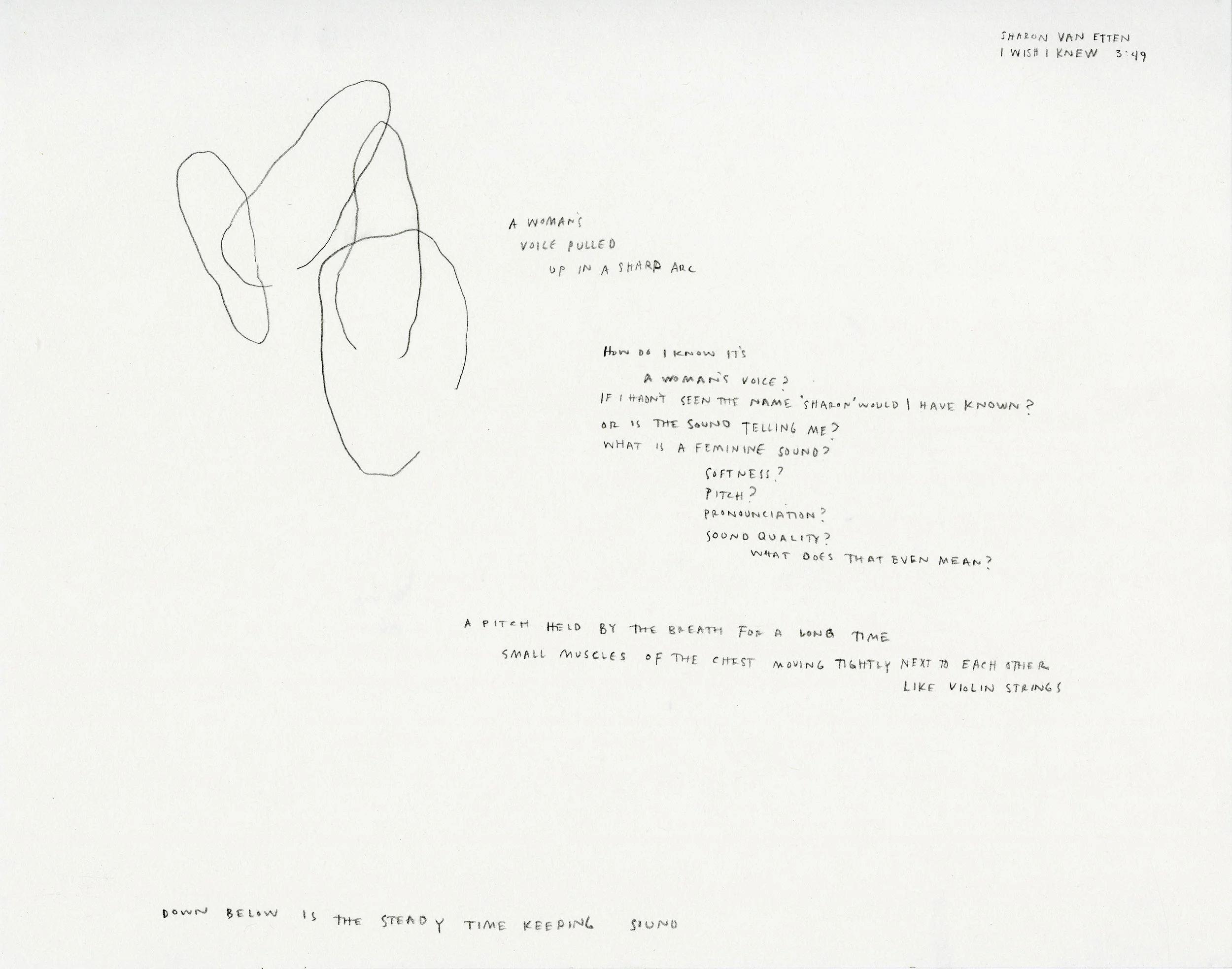 Music from Christopher, 2019 in collaboration with Christopher Jones Cochlear Implant, youtube playlist, graphite, paper