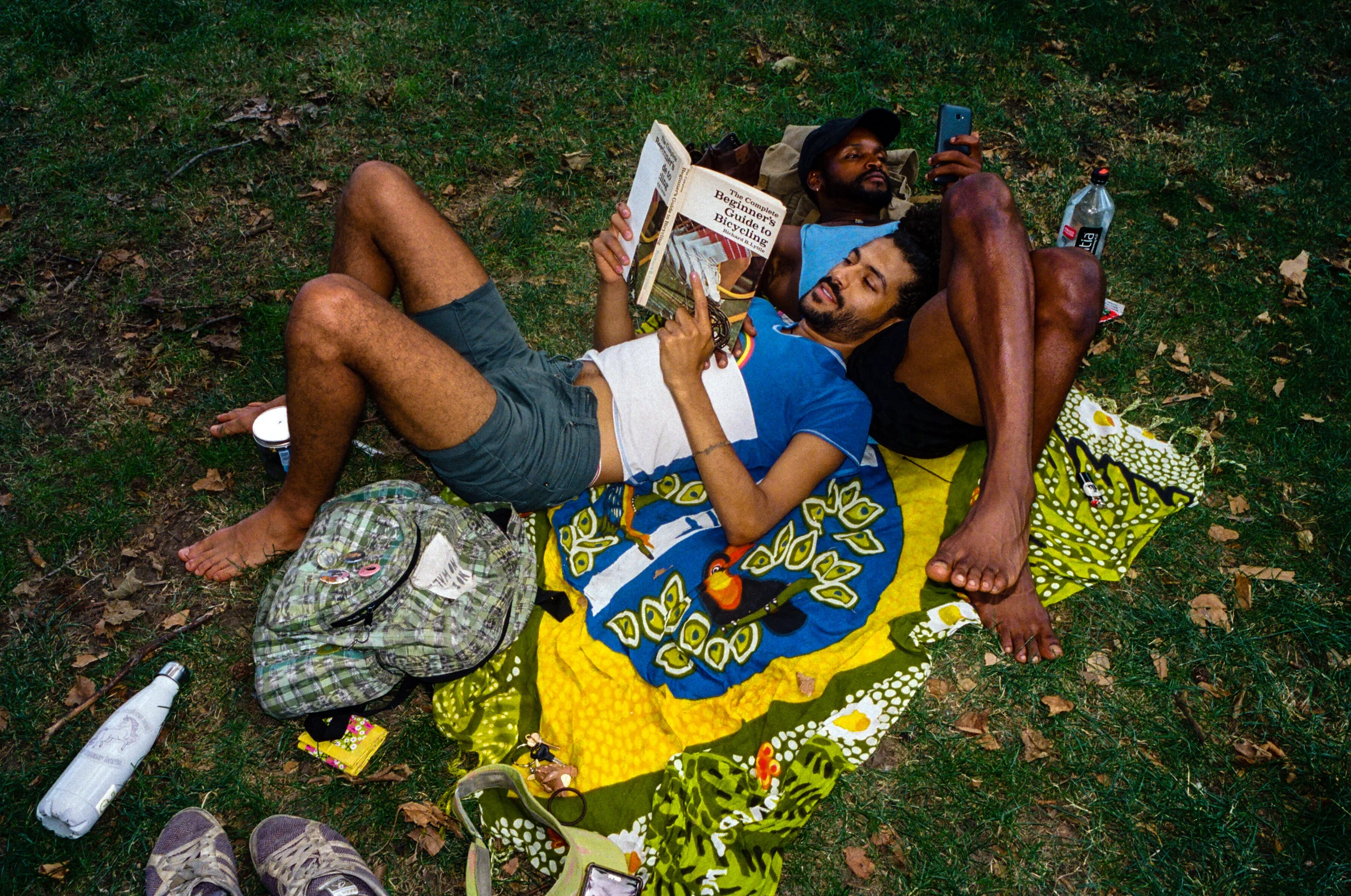 Two loungers in McCarren Park for The New York Times , 2017