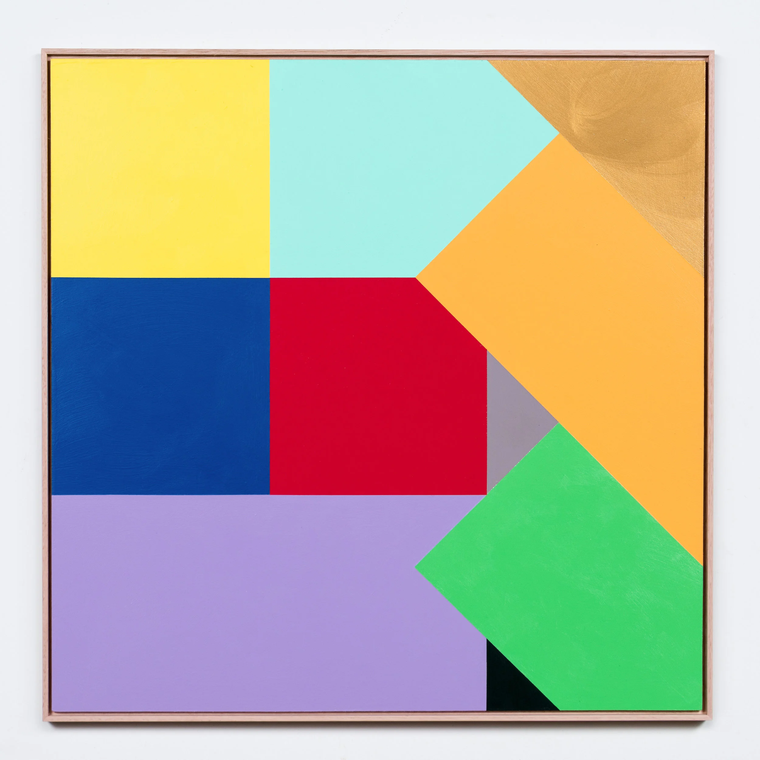   Untitled   Acrylic and enamel on wood  54cm x 54cm  2017  Image from the solo exhibition  Influence and Overlay.   7th - 24th June, 2017  Five Walls Projects, 1/119 Hopkins st, Footscray.  Photograph by Brent Edwards 