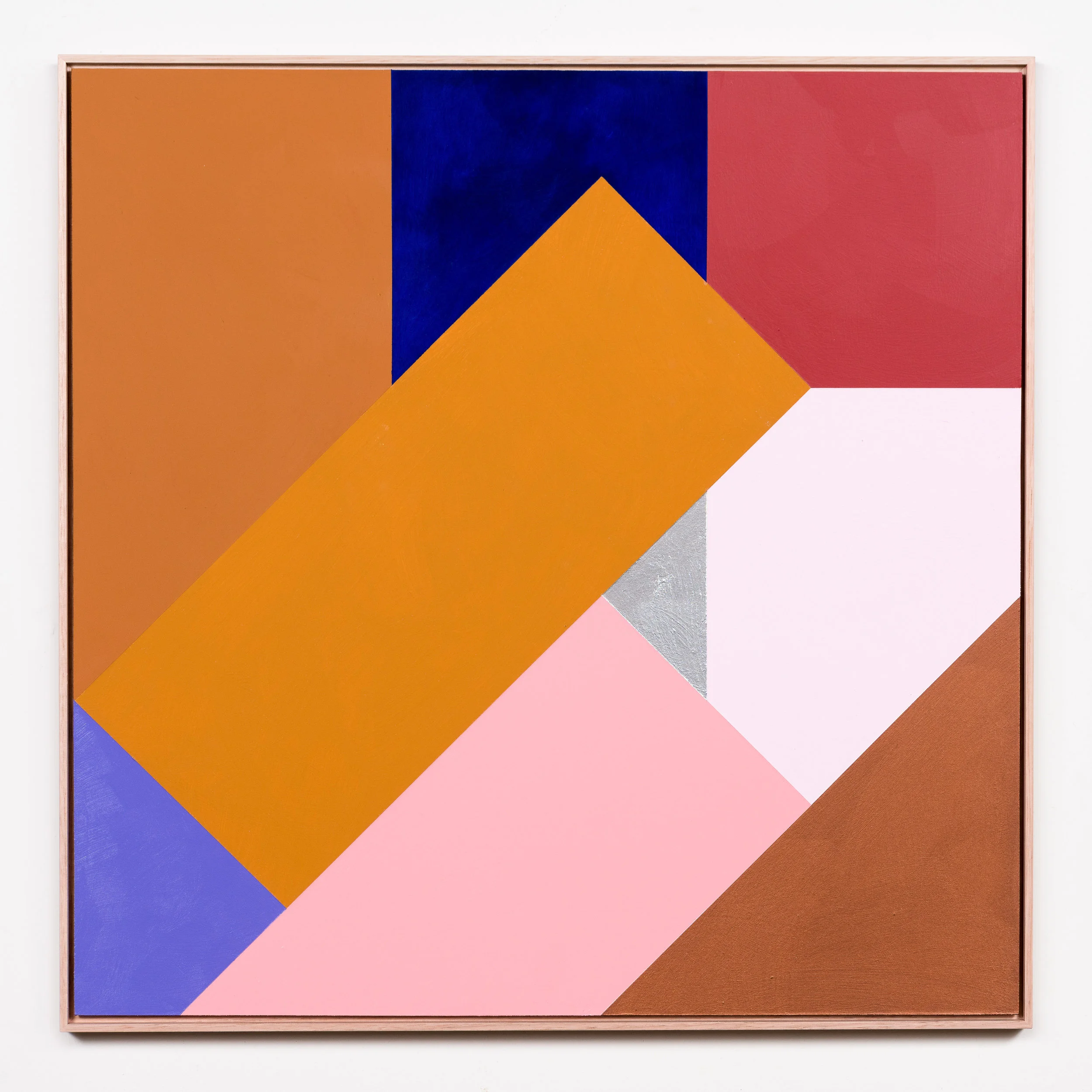   Untitled   Acrylic on wood  54cm x 54cm  2017  Image from the solo exhibition  Influence and Overlay.   7th - 24th June, 2017  Five Walls Projects, 1/119 Hopkins st, Footscray.  Photograph by Brent Edwards 