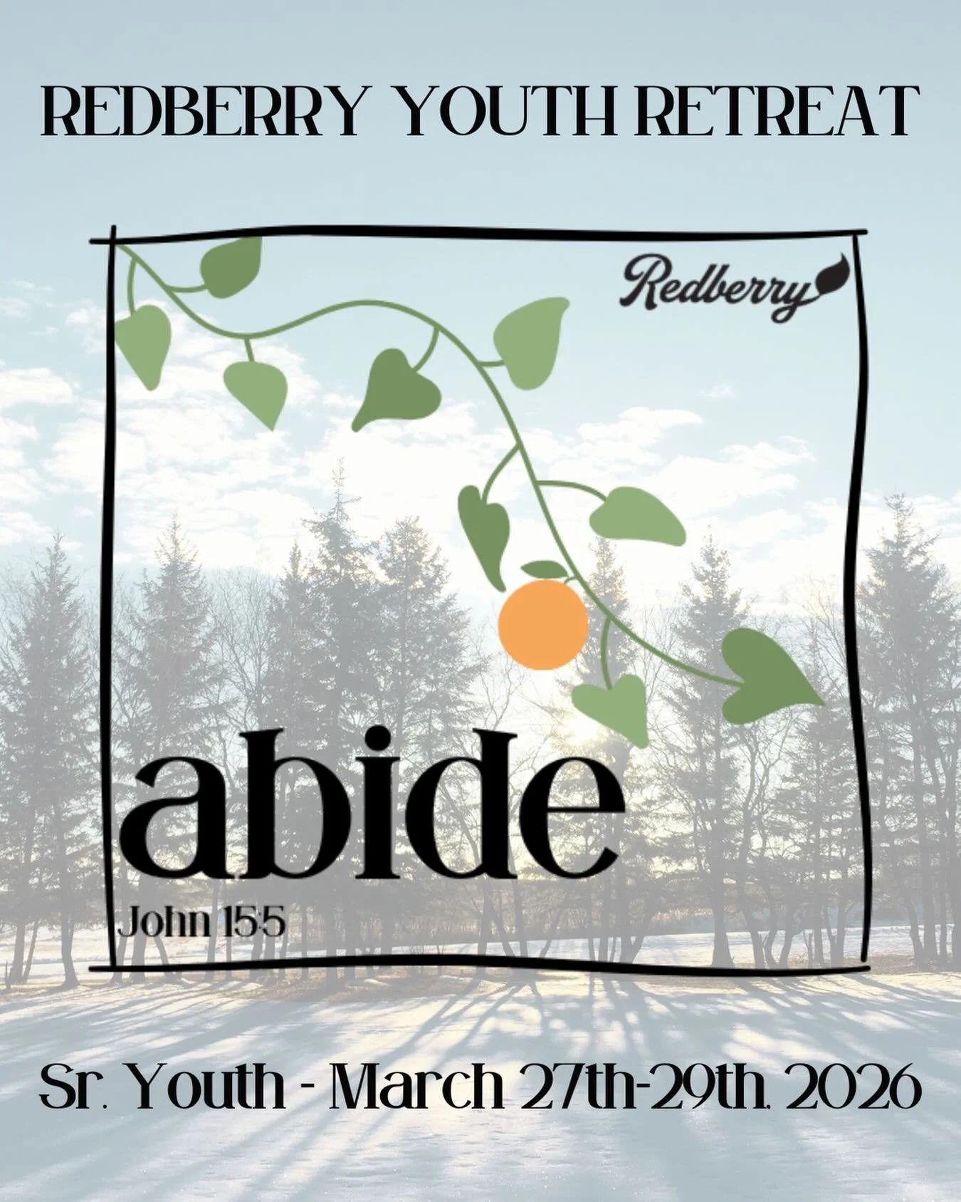 Want to experience camp in the winter?! We&rsquo;re excited to offer a Redberry Sr. Youth retreat for youth groups! Reach out to your youth leader ASAP to find out if your group is attending and how to sign up!

#redberrybiblecamp #jryouthretreat #ab