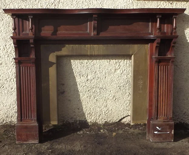 Reclaimed Antique Mahogany Wood Fireplace Surround, UK u0026 Ireland - Eu0026A  Reclamation — Eu0026A