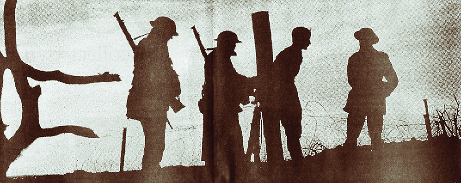 A British soldier convicted of desertion is tied to a post behind the front lines during the Great War. He will be executed at dawn by a firing squad. Often, these men suffered from what was then called shell shock, and is now referred to as post-traumatic stress disorder.