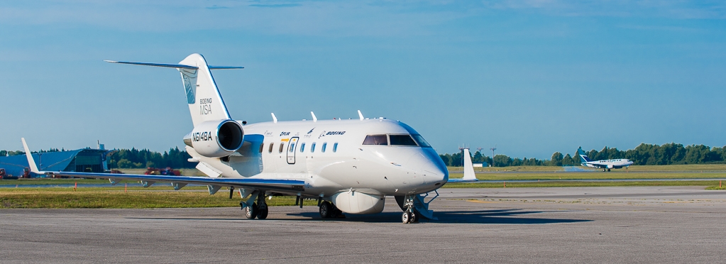 The Boeing Military Surveillance Aircraft (MSA) parked at a private airfield near the Ottawa International Airport, on Tuesday, July 28, 2015. (Richard Lawrence)