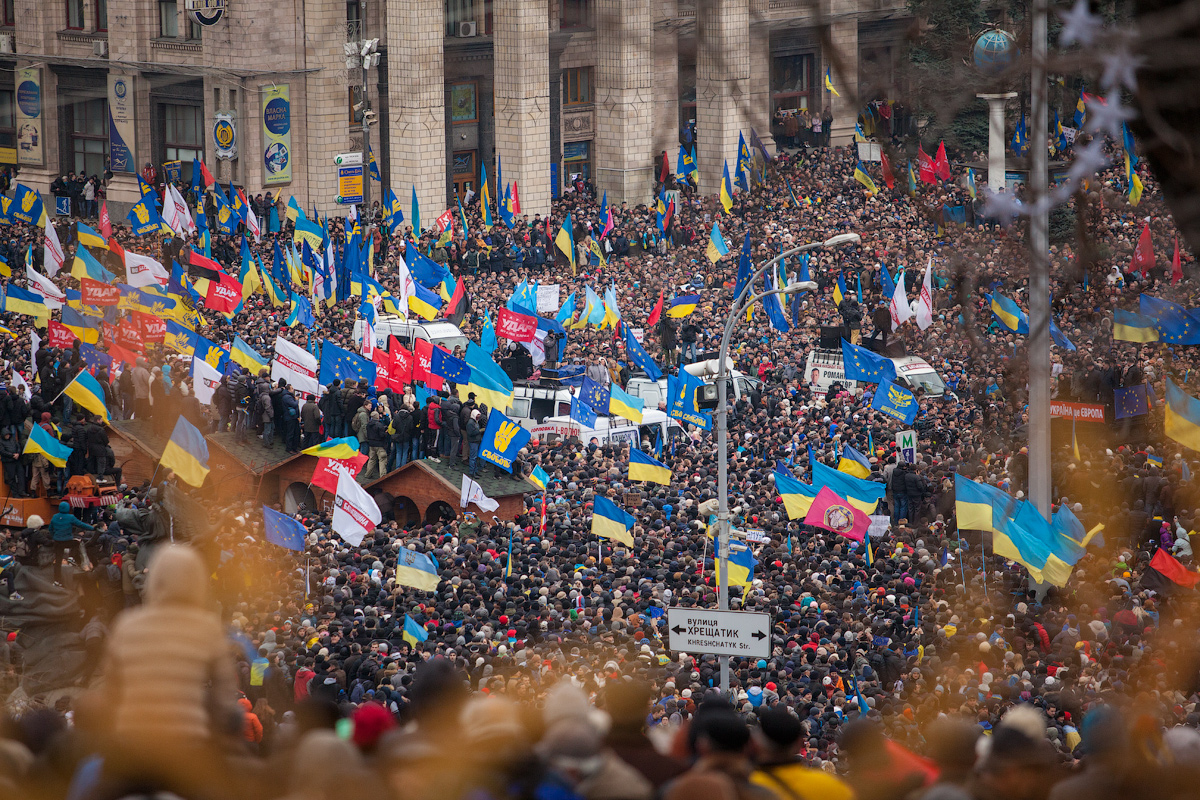 Protest against Ukrainian government in Kyiv. (wikipedia)