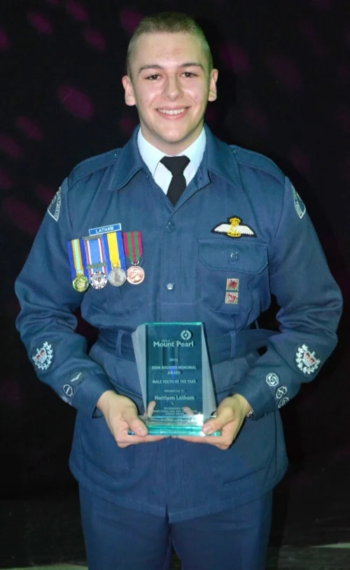Cadet Warrant Officer Second Class Harrison Latham, from 510 Lions Royal Canadian Air Cadet Squadron, in St. John’s, Newfoundland and Labrador, will represent the Air Cadets, having been named the 2015 Royal Canadian Legion Air Cadet of the Year. (Royal Canadian Army Cadets)