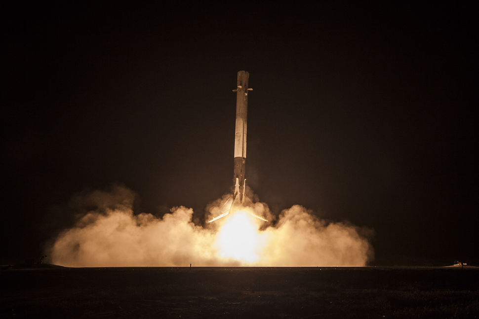 Landing of first stage of SpaceX's Falcon 9 on December 21, 2015. (spacex.com)