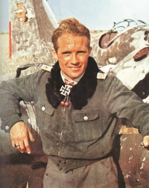Prisoner of war Oberleutnant Baron Franz von Werra was awarded the Knight's Cross of the Iron Cross by Adolf Hitler after he successfully managed to return to Germany after jumping from a moving train in Canada and escaping across the St. Lawrence River into the neutral U.S. in January 1941. 