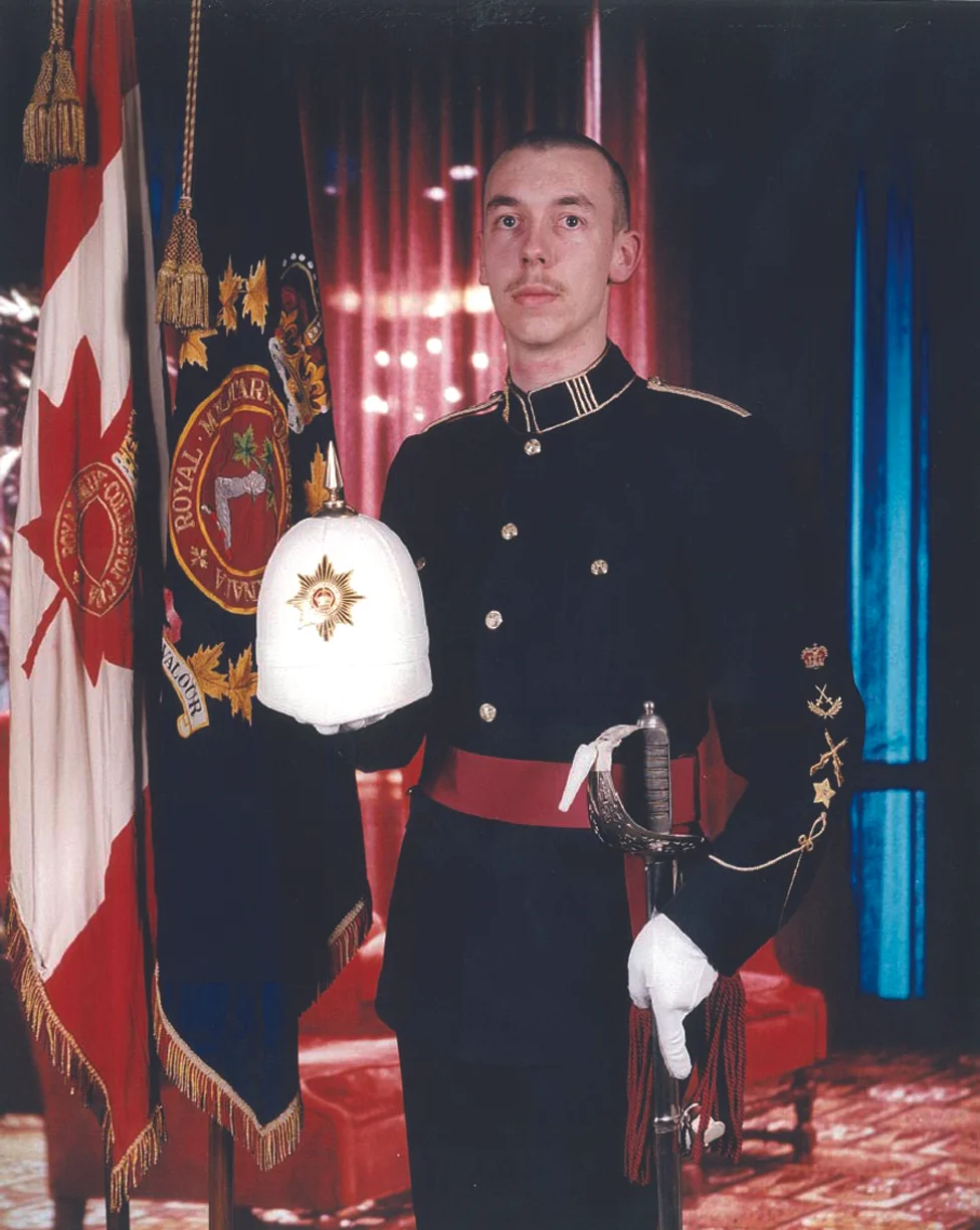 Andrew's Royal Military College graduation photo, as Commander of the RMC Drill Team, May 1995. 