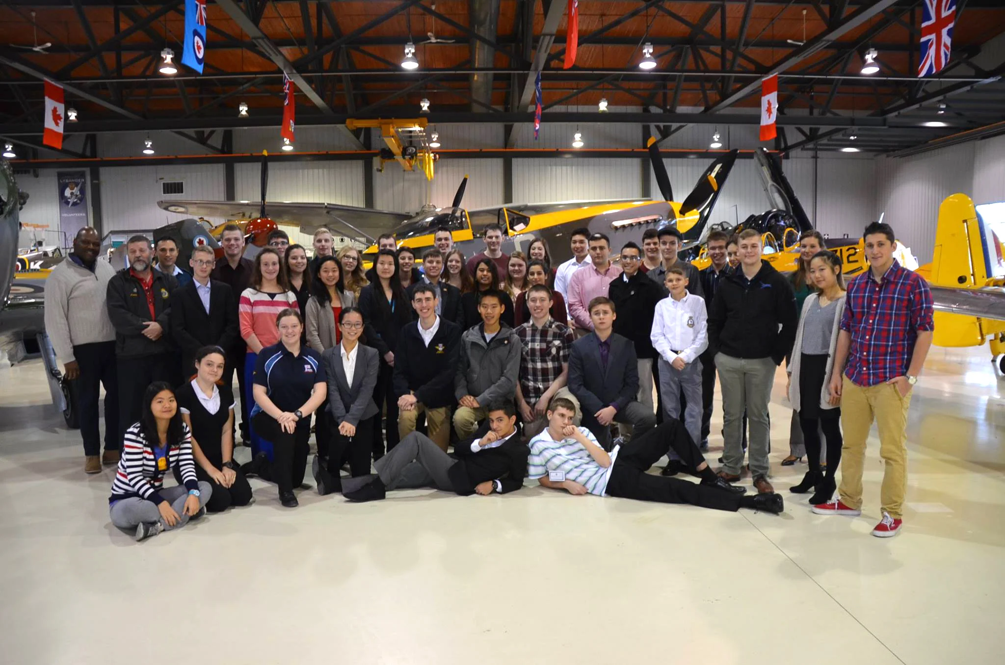 A group photo at the Canadian Aviation and Space Museum of those who attended the four-day Air Cadet Leadership symposium. (Stan Monkman, Air Cadet League of Canada (ALBERTA) )