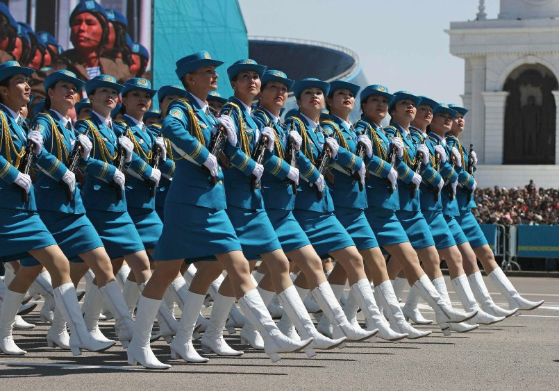 To boost the recruiting of females, the Kazakh military staged an online beauty contest wherein viewers could vote for the most attractive female soldier.