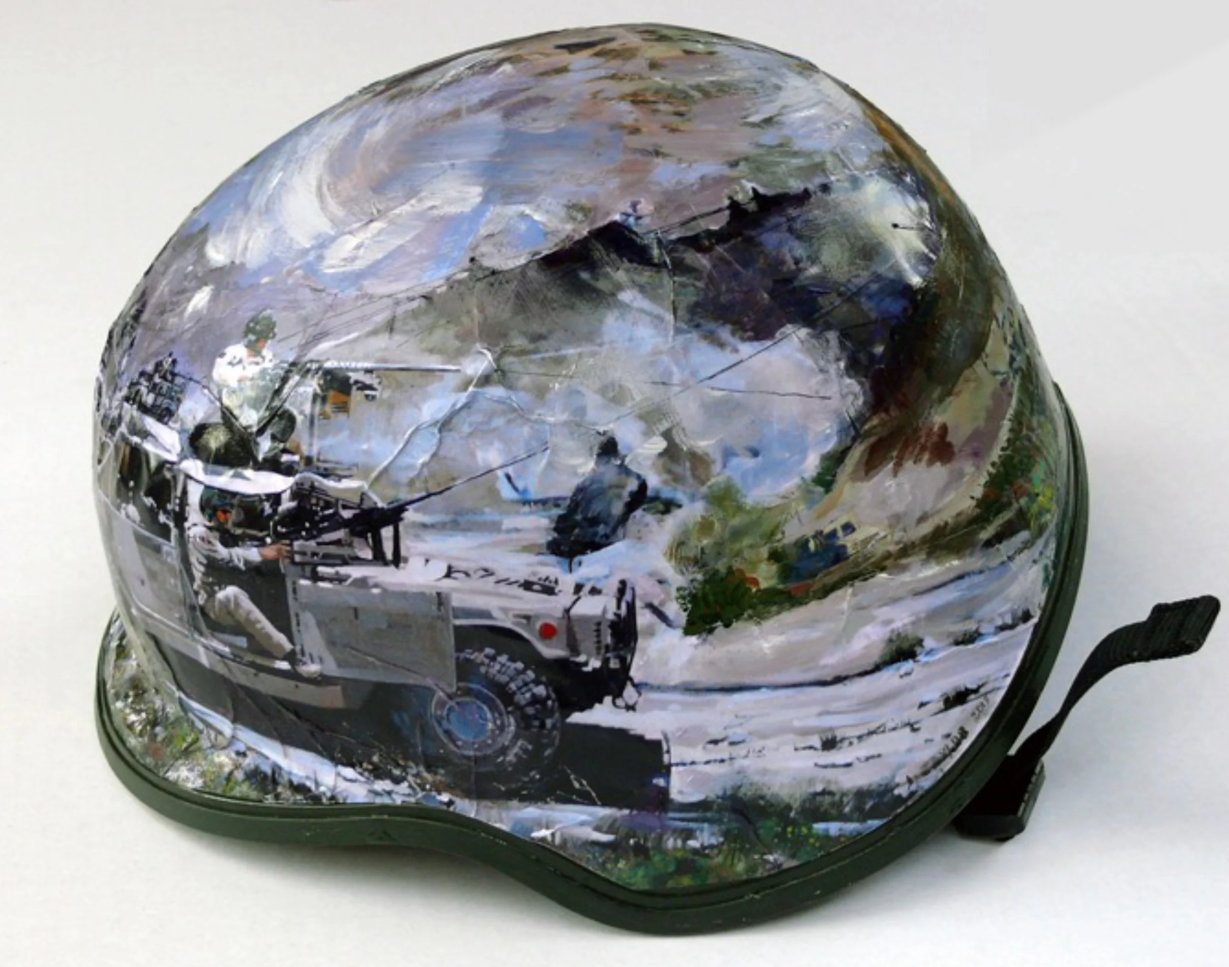IMAGE 35 Katherine Taylor CAnadian Armed Forces in Afghanistan helmet ACRYLIC.jpg