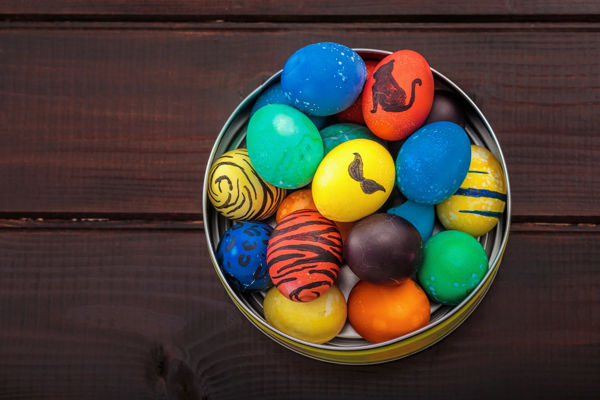 Easter eggs basket