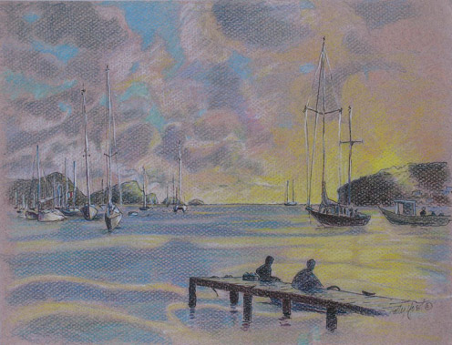 Sunset Admiralty Bay, Bequia 2006