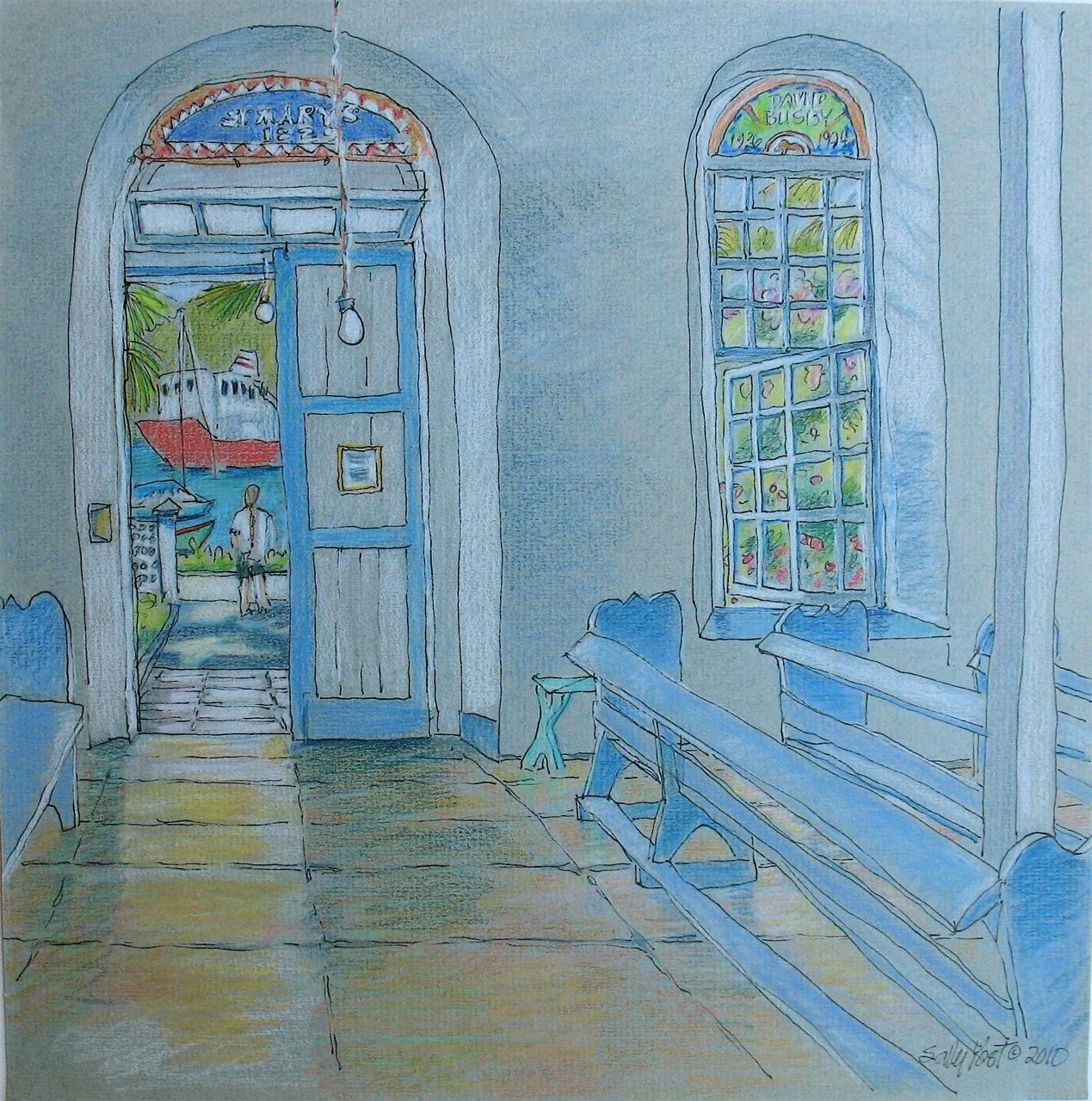 View from St. Mary's Virgin Parish Church, Bequia, 2010