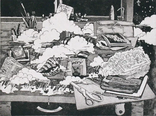 Clouds on Cluttered Desk, State II