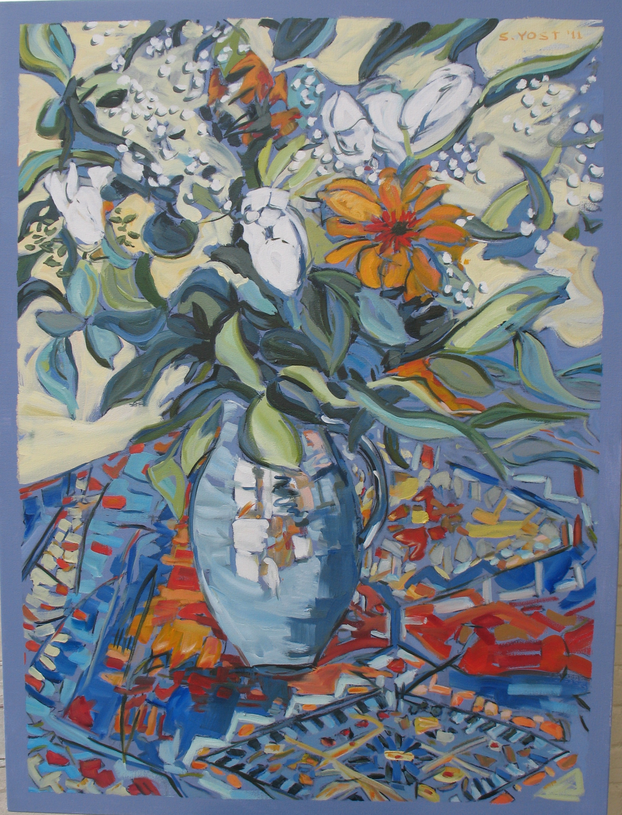 Oil: Bouquet on Oriental