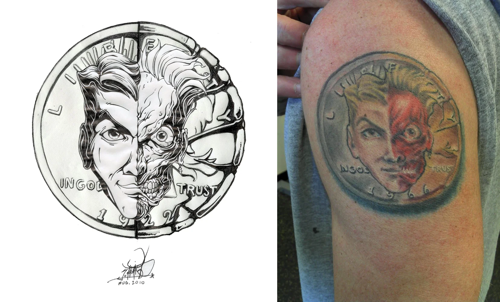 Two Face tattoo
