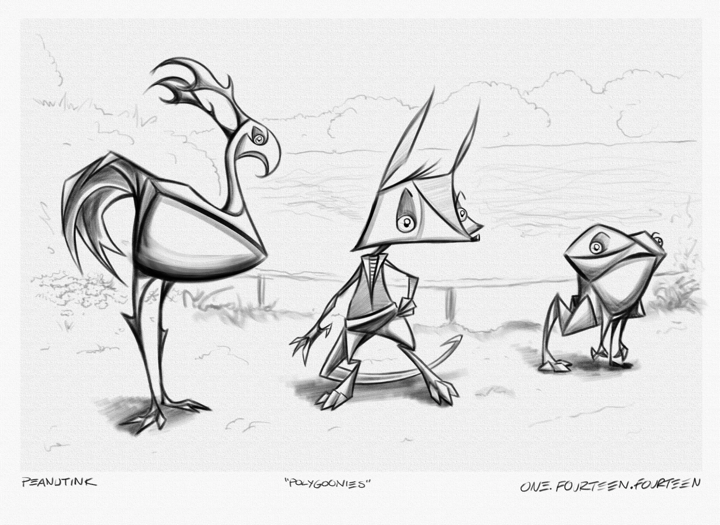 ...weekly sketch series #2 - polygoonies...