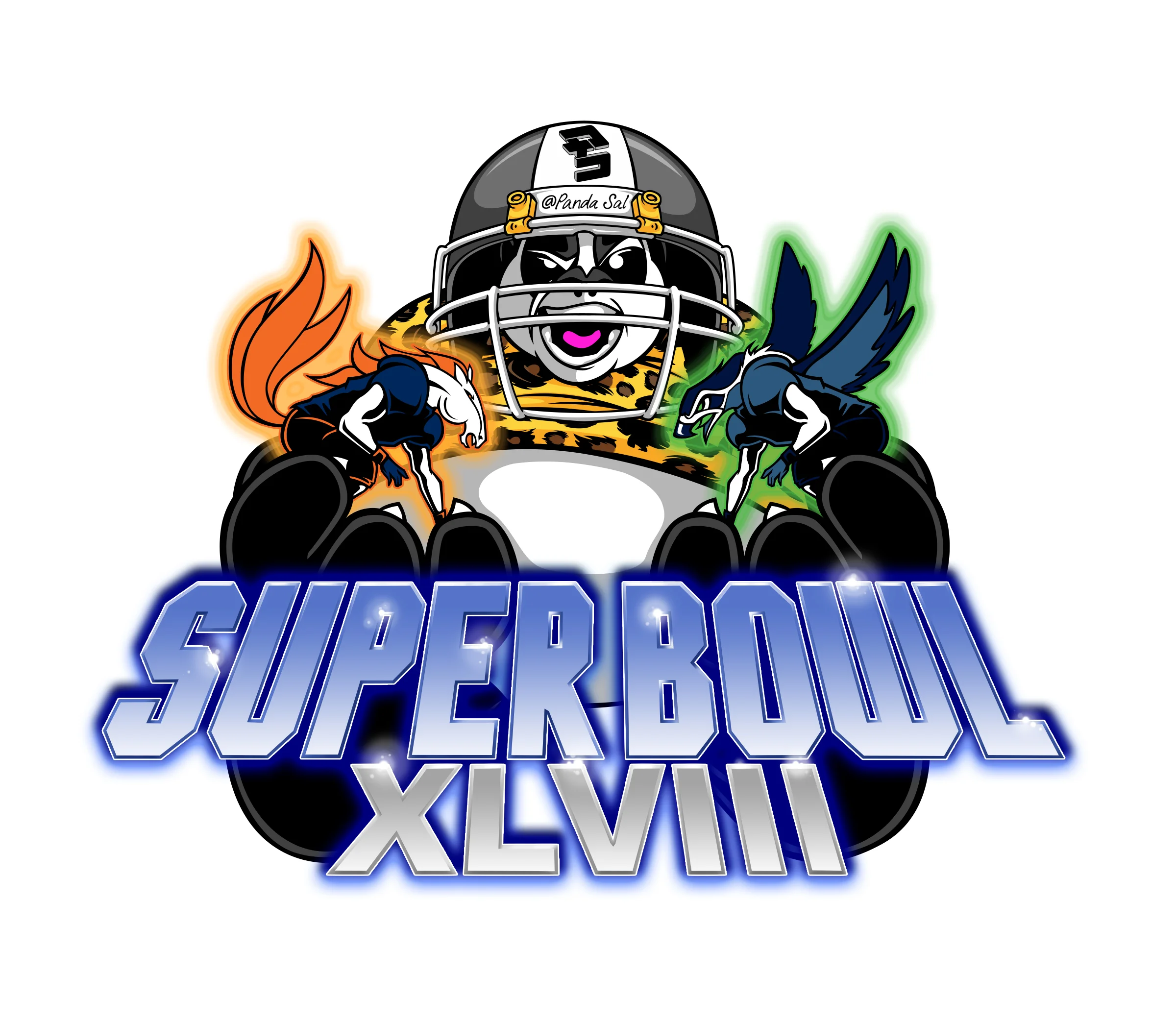 ...super bowl sticker design for Panda Sal/BUSOG apparel...