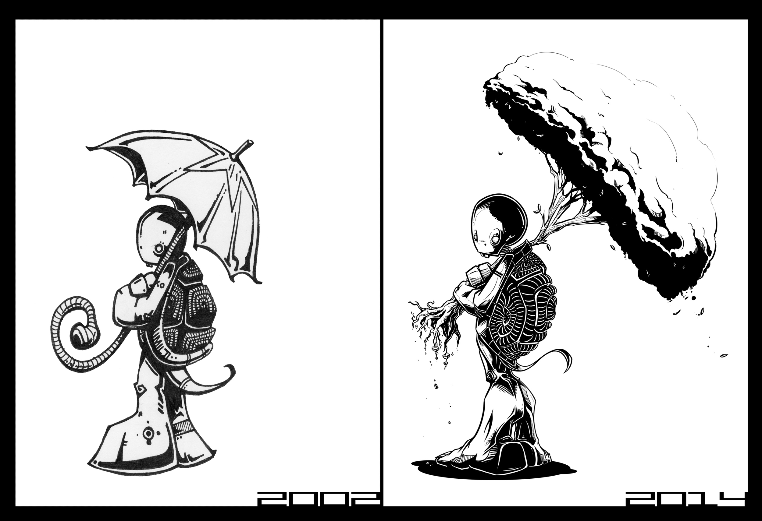 ...2002 drawing versus the 2014 rework...