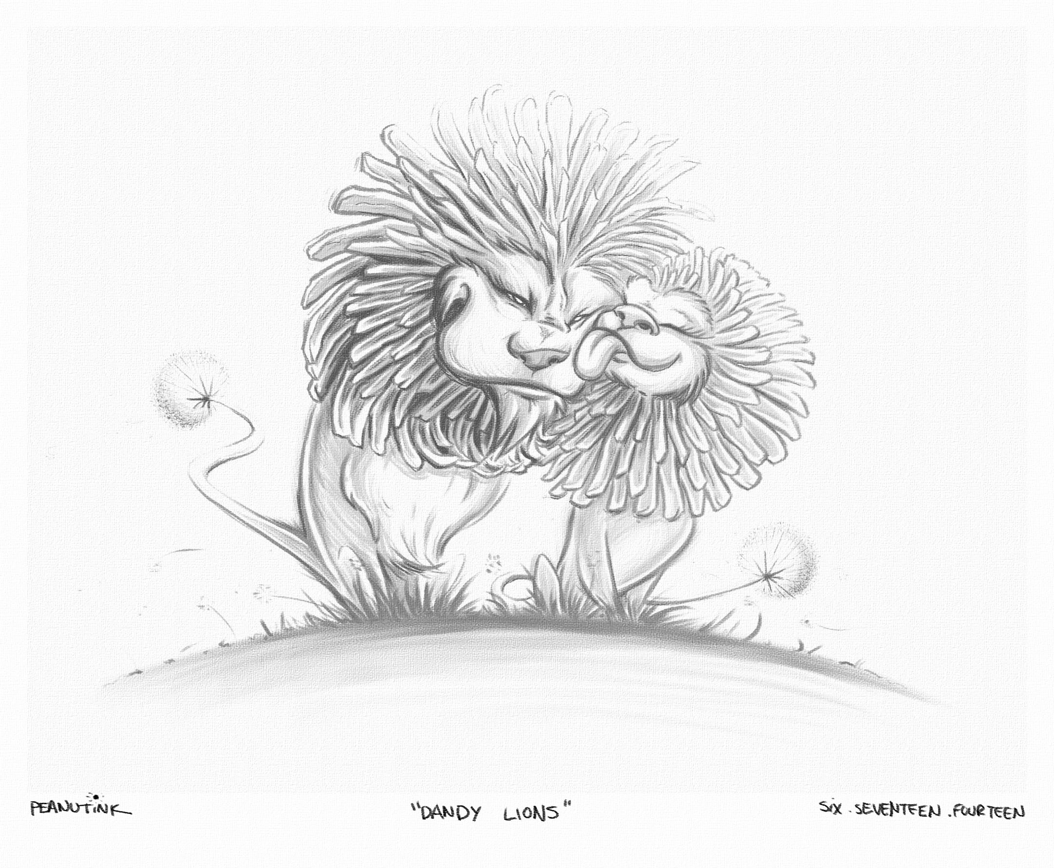 ...weekly ink #23 - "dandy lions"...