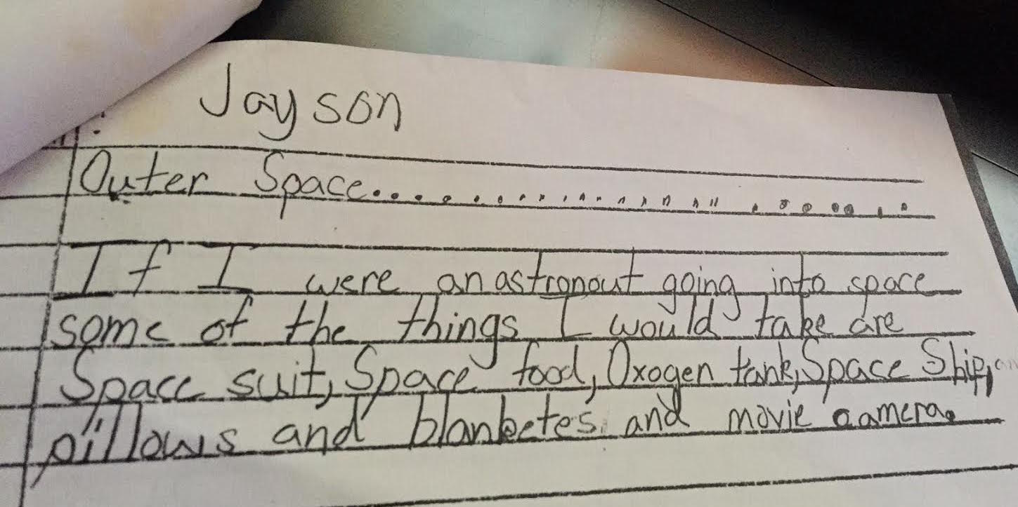 ...grade 4 journal entry, 10.14.91...