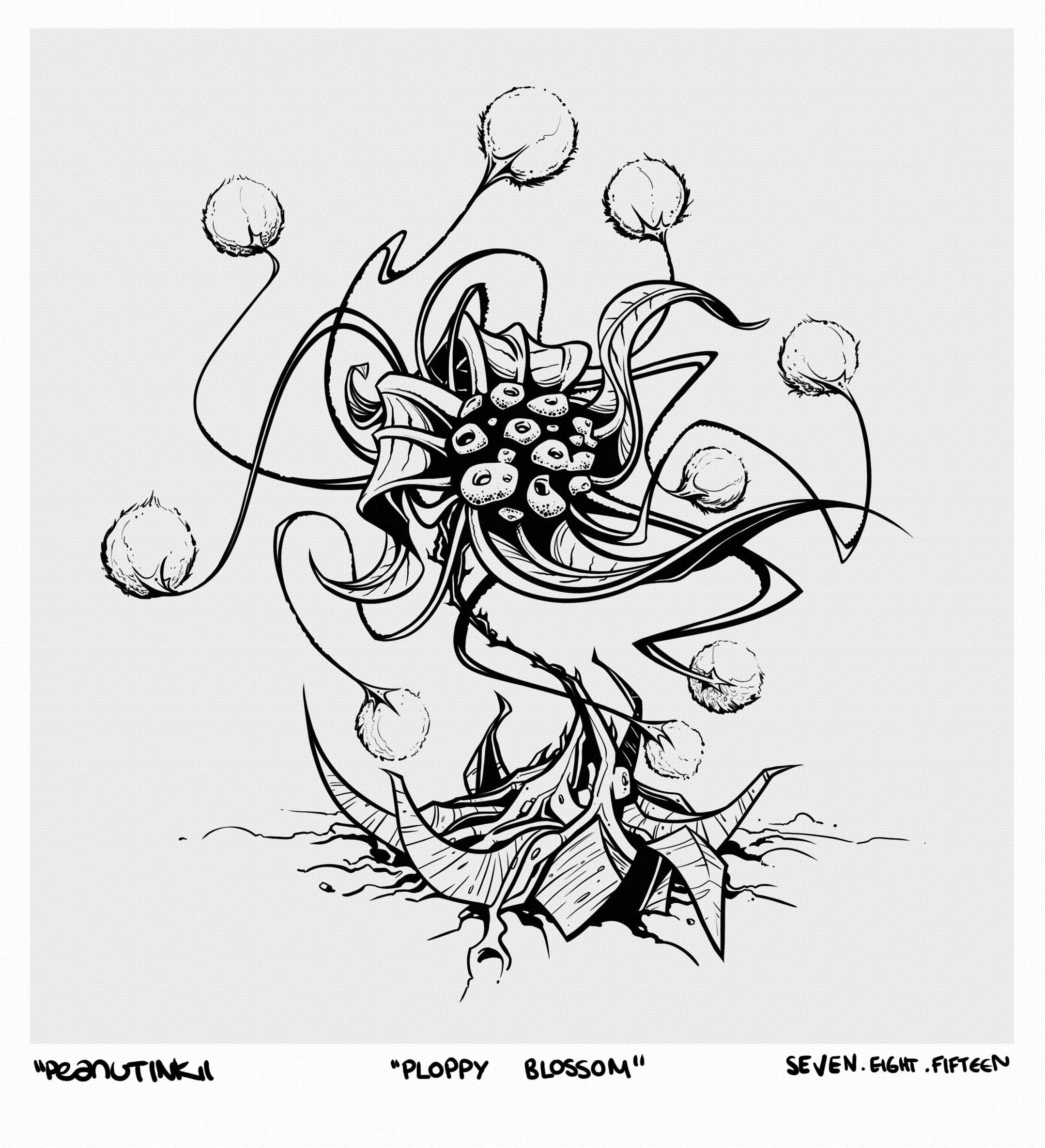 ...weekly ink #70 - "ploppy blossom"...