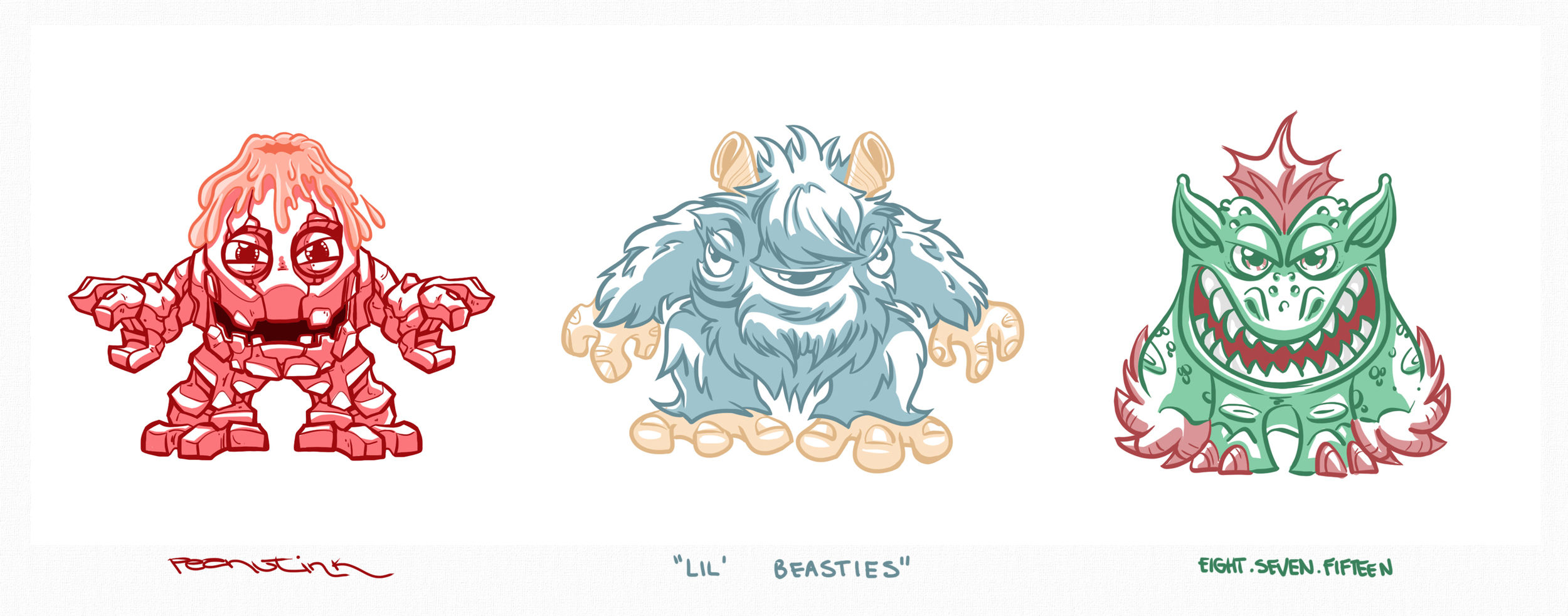 ...weekly ink #82 - "lil' beasties"...