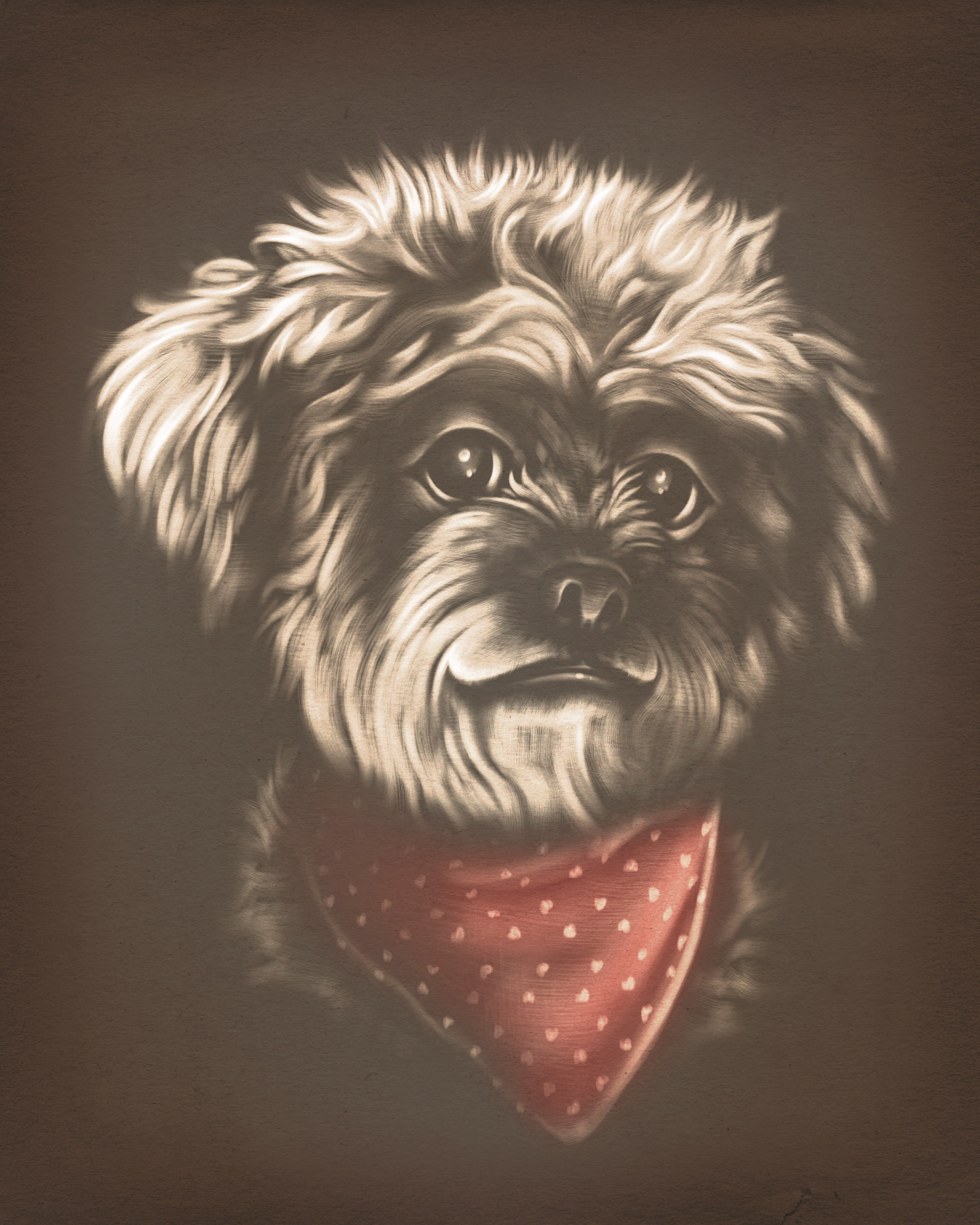 vintage pet portrait - Betty