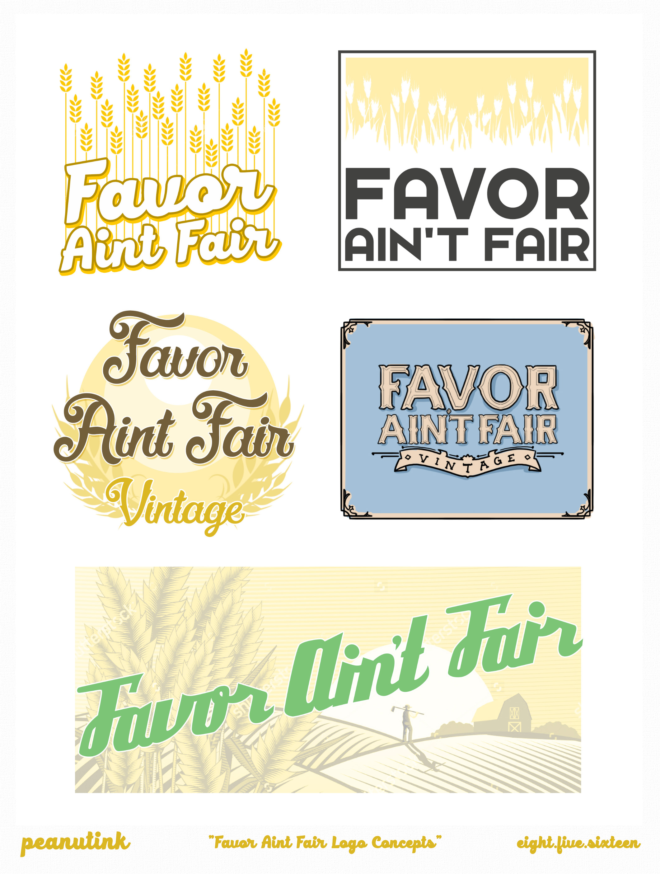 ..weekly ink #136 - "Favor Ain't Fair Logo Concepts"..
