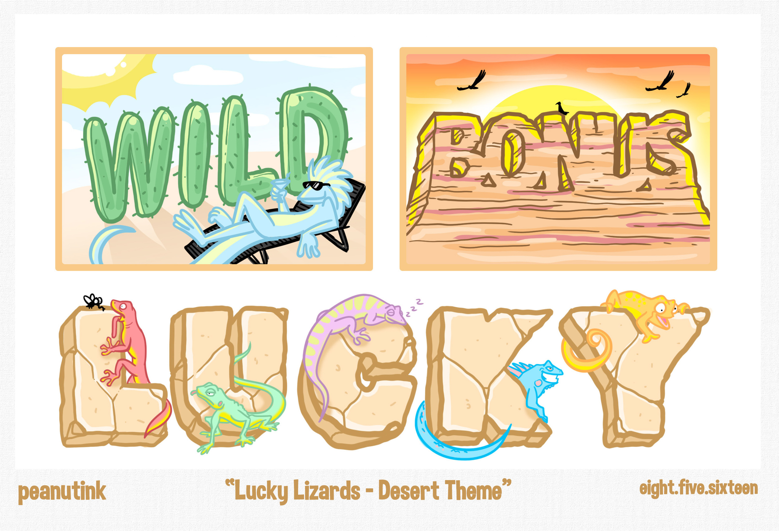 ..weekly ink #137 - "Lucky Lizards - Desert Theme"..