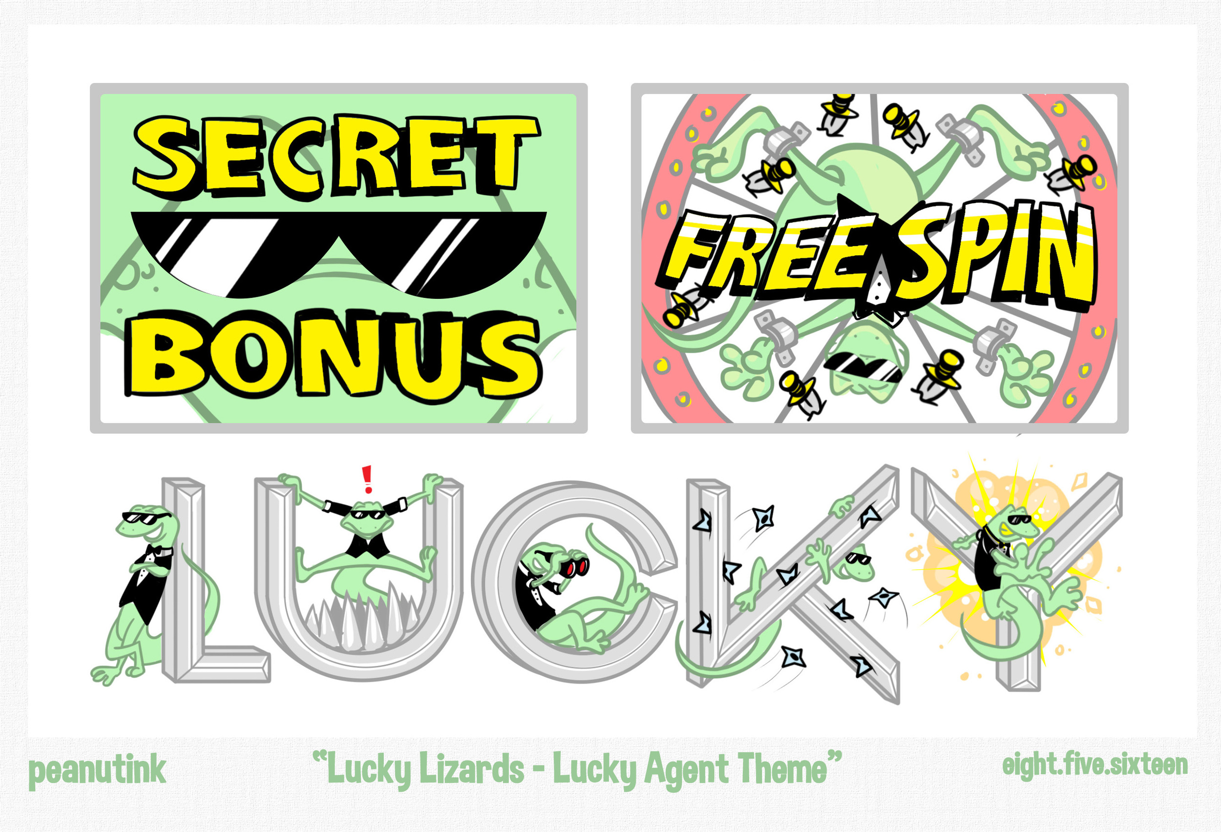 ..weekly ink #138 - "Lucky Lizards - Lucky Agent Theme"..