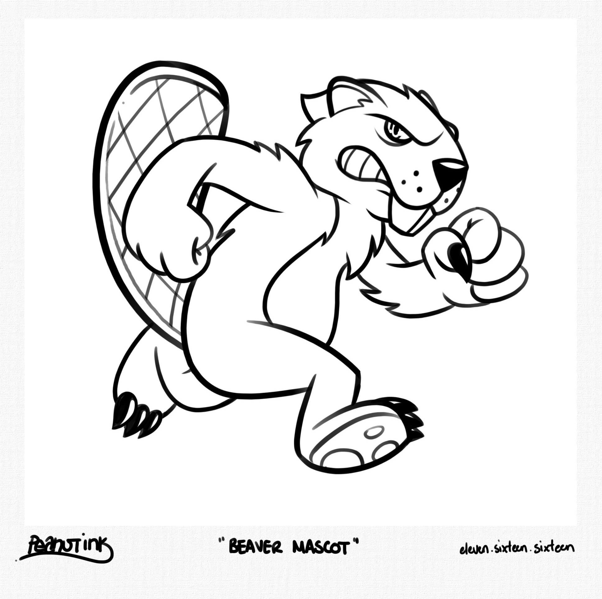 ...weekly ink #144 - "beaver mascot"...