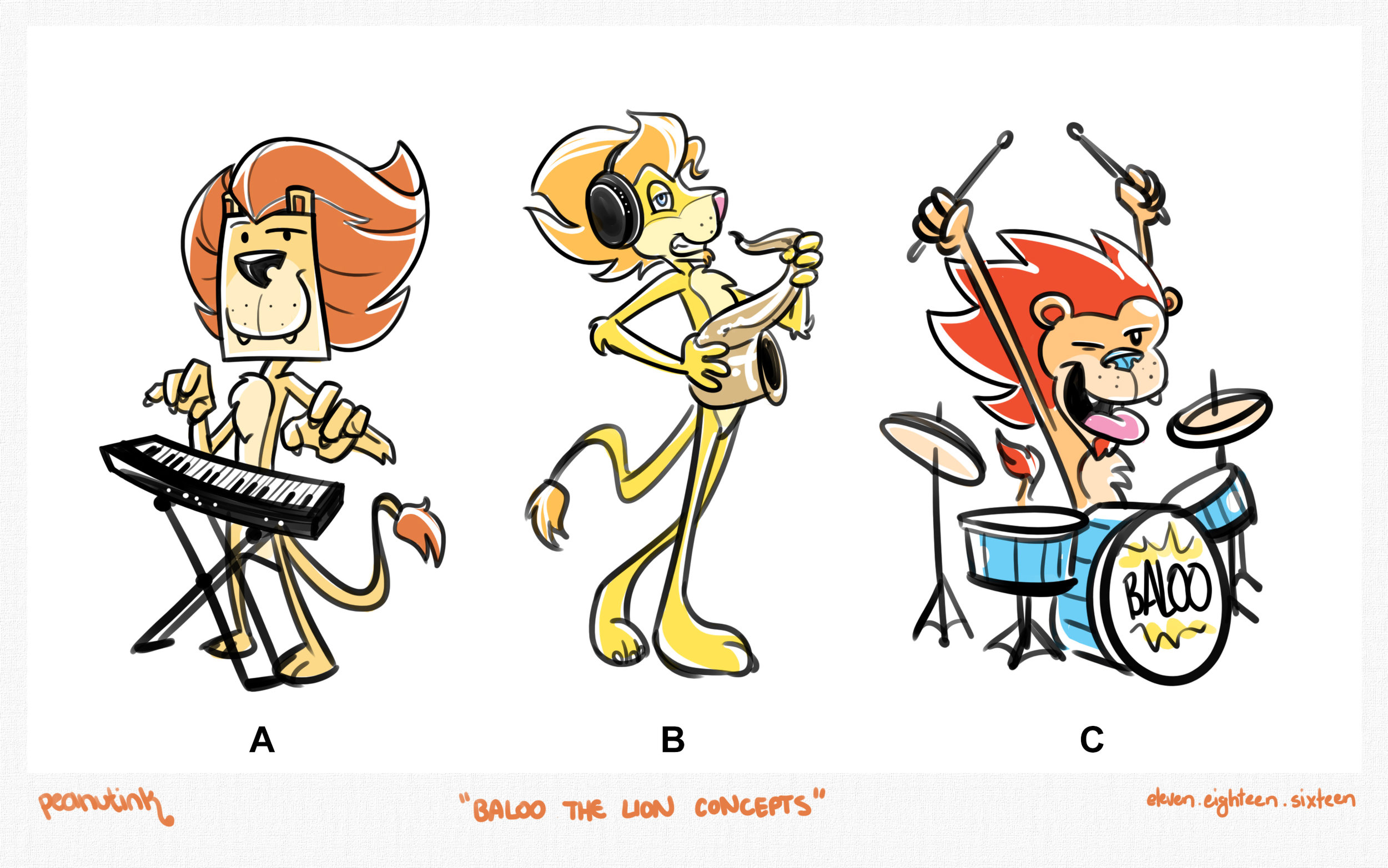 ...weekly ink #145 - "Baloo the lion concepts"...