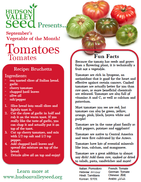 Vegetable of the Month Fun Facts
