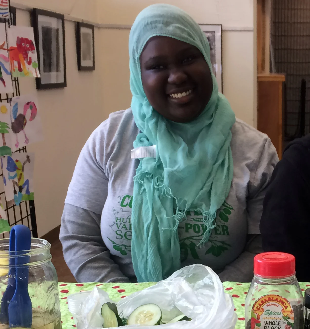 Mariama Ceesay is an 18 year old Green Teen "next stepper" happily working for Hudson Valley Seed. She loves working with kids, helping people, and she even has a garden of her own of which she is very proud. Although she describes herself as “very clumsy,” she works hard to make to make the world a better place. Throughout her senior year she volunteered frequently with the National Honor Society. Now that she has graduated Beacon High School, she is planning to major in biology, and is figuring out what to do with the rest of her life.