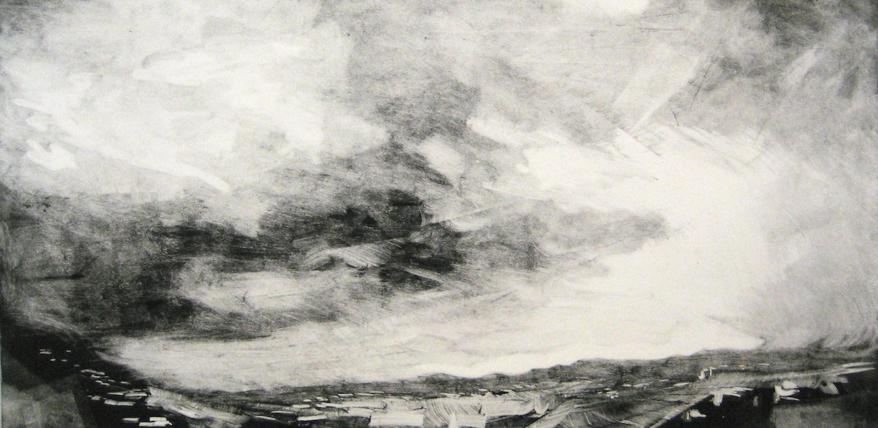 Overhead from All Directions, monotype, 6x12", 2014