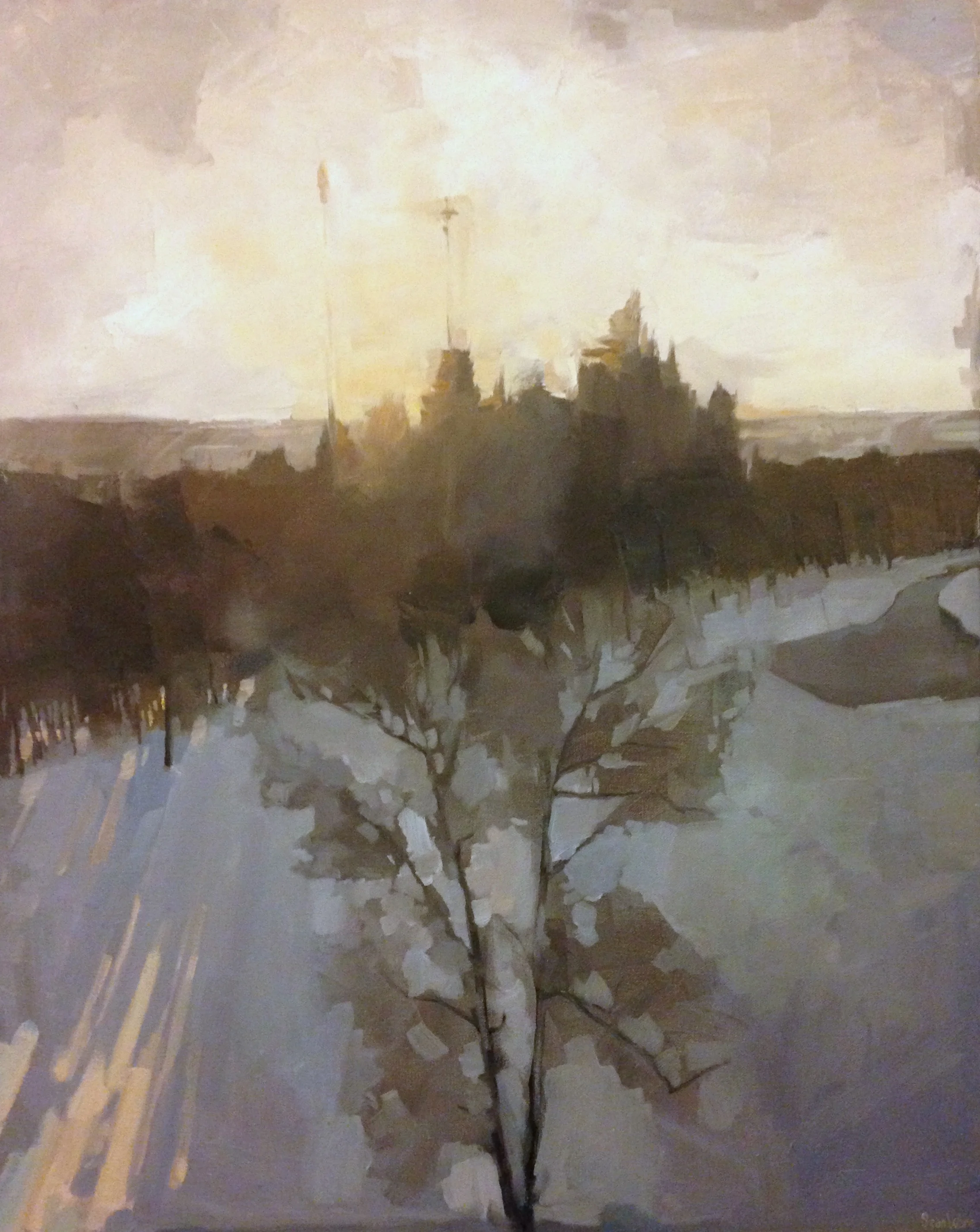 February, Sunday, Lately. oil on canvas, 24"x30", 2015