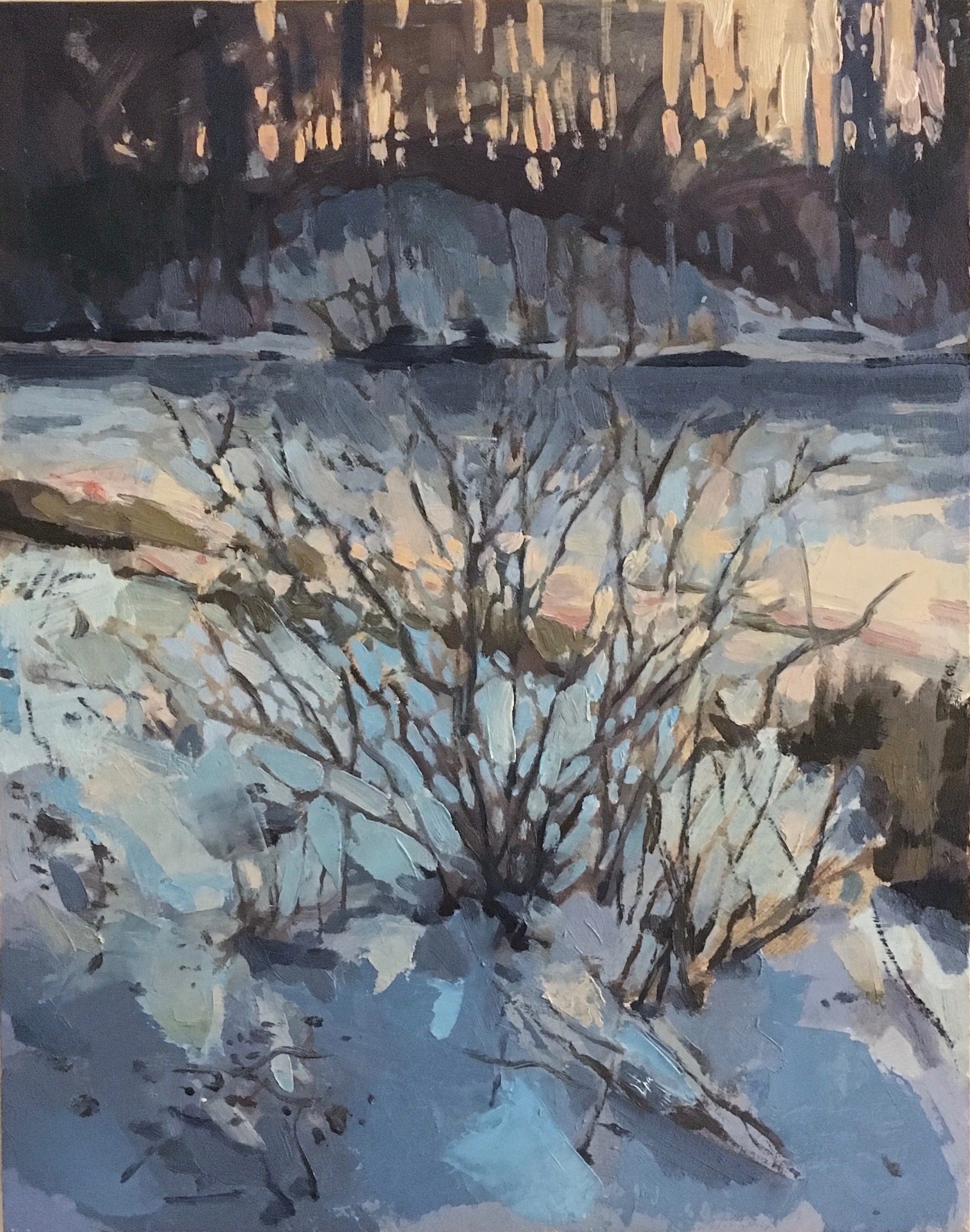 Early Thaw, Oil on panel, 11x14”, 2017